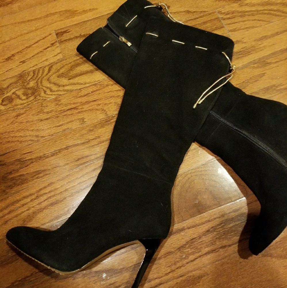French Connection knee high suede boots